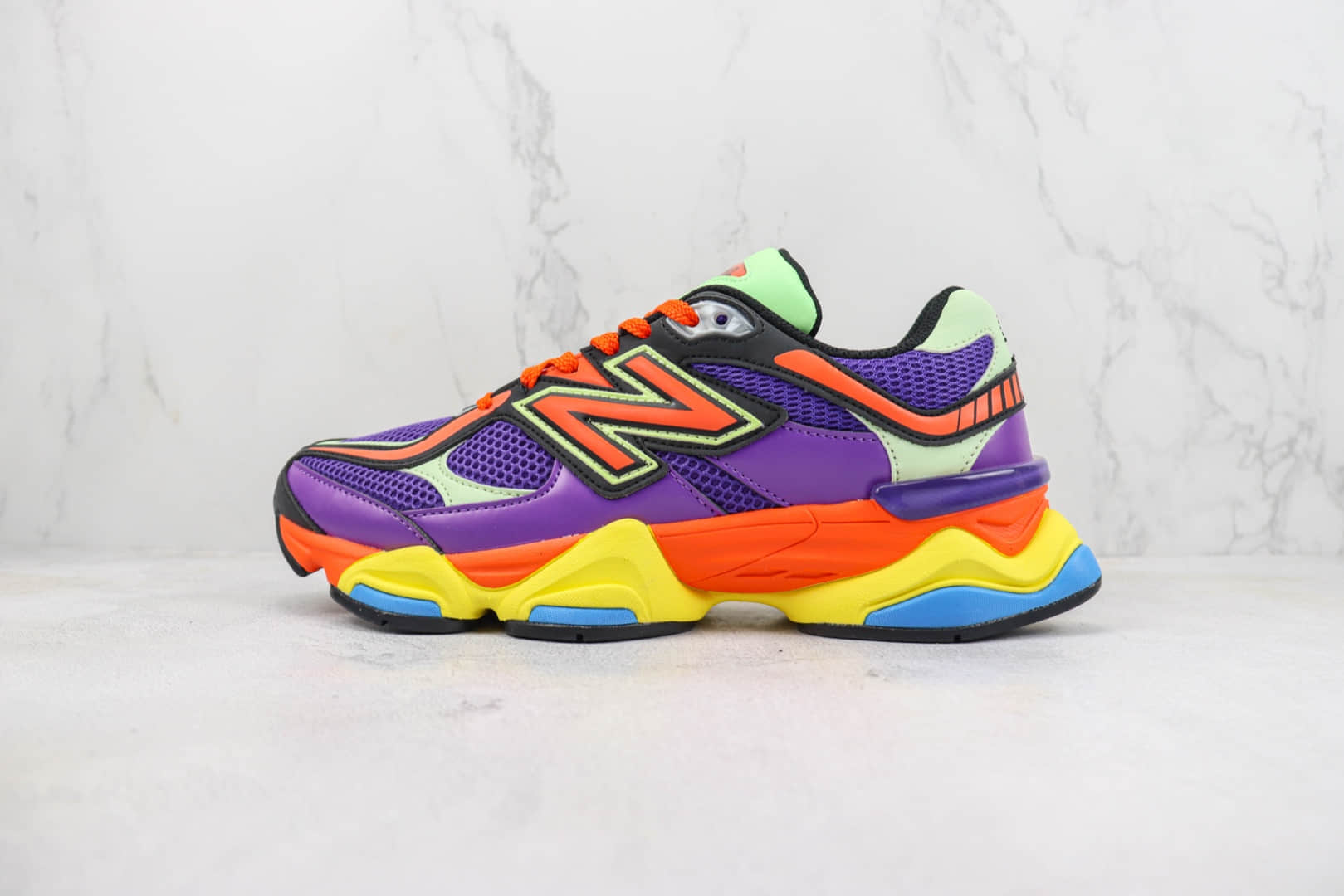 新百伦New Balance 9060纯原版本NB9060彩色拼接千禧风小象蹄复古慢跑鞋 莆田新百伦货源 (ID:100075) - 图片1