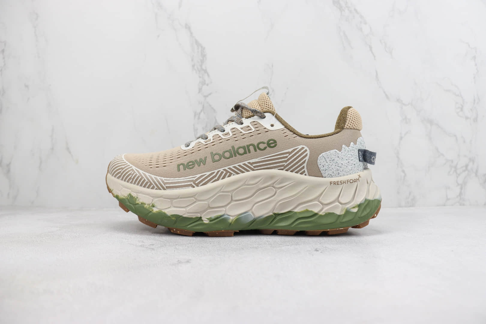 新百伦New Balance Fresh Foam X More Trail V3纯原版本卡其色专业减震越野跑步鞋 莆田新百伦货源 (ID:100179) - 图片1