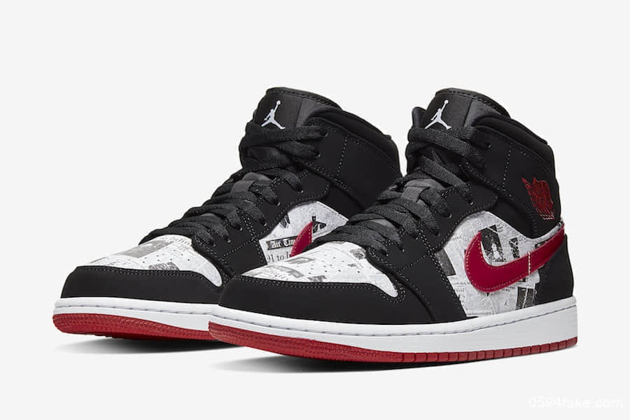 Air Jordan 1 Mid 全新配色曝光！报纸图案个性又复古！ (ID:10038) - 图片1