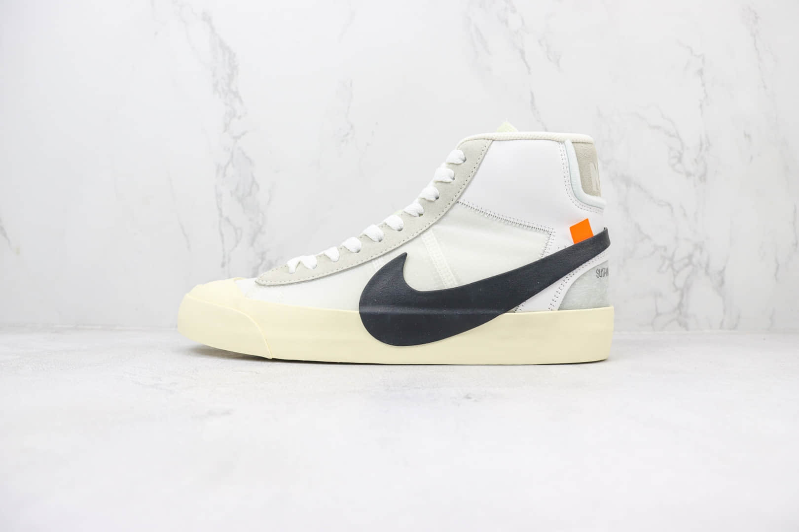 耐克Off-White X Nike Blazer Mid纯原版本中帮开拓者OW联名板鞋 莆田耐克货源 (ID:100470) - 图片1