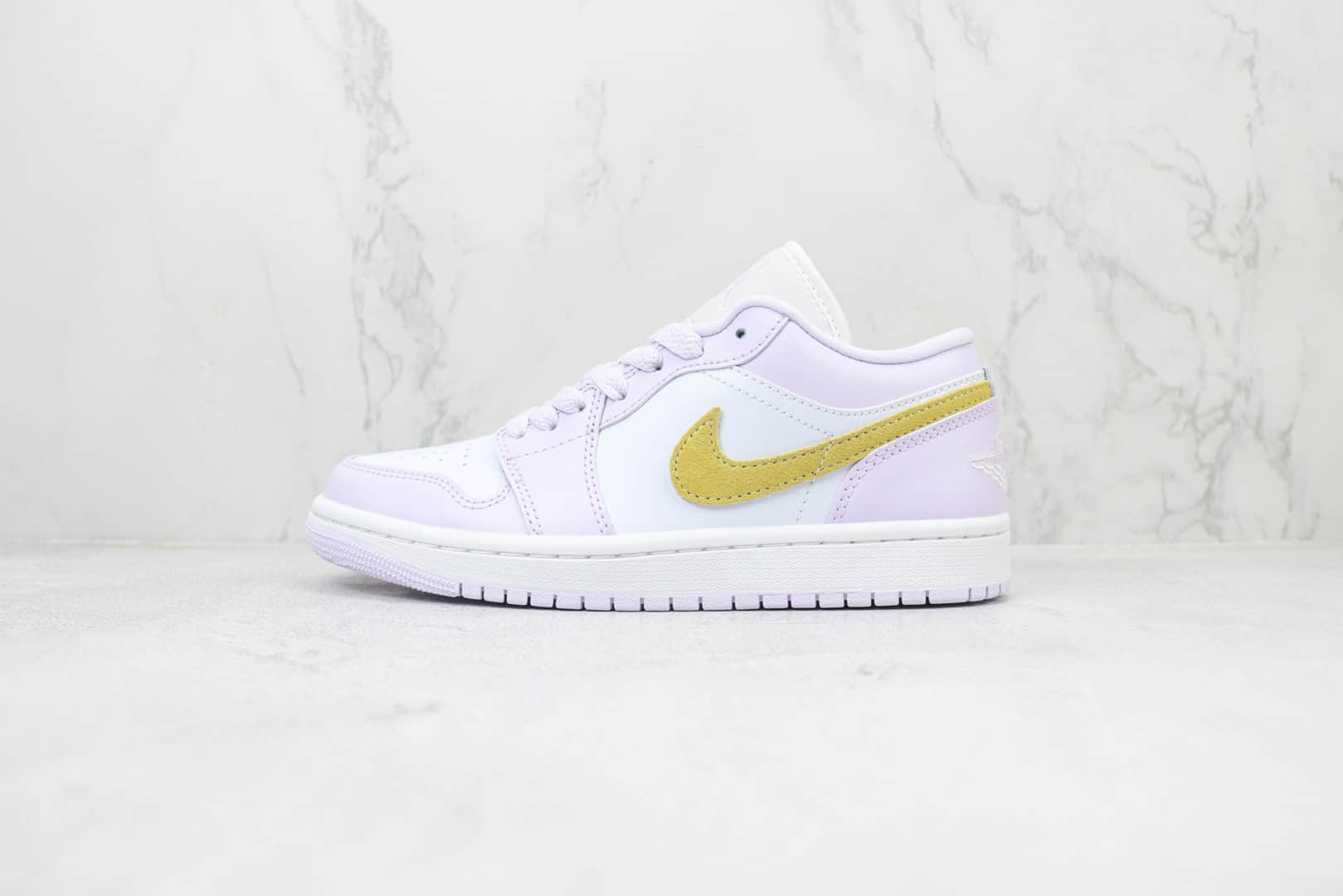 乔丹Air Jordan 1 Low纯原版本低帮AJ1白紫色篮球鞋 莆田AJ货源 (ID:100510) - 图片1
