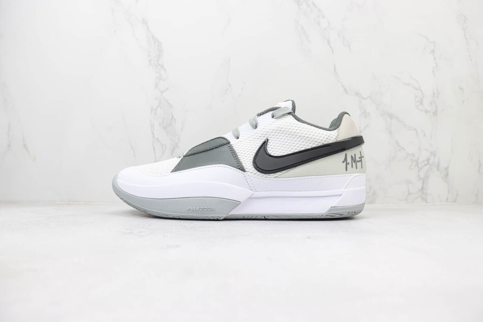 耐克Nike JA1 “Phantom”纯原版本莫兰特一代白灰色实战篮球鞋 莆田耐克工厂 (ID:100655) - 图片1