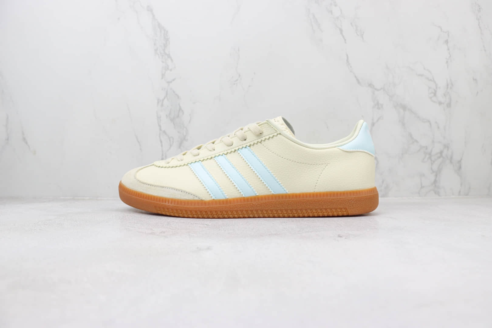 阿迪达斯adidas originals Scarpe Last Froniter Samba纯原版本桑巴米白蓝色德训鞋 莆田阿迪达斯货源 (ID:100747) - 图片1