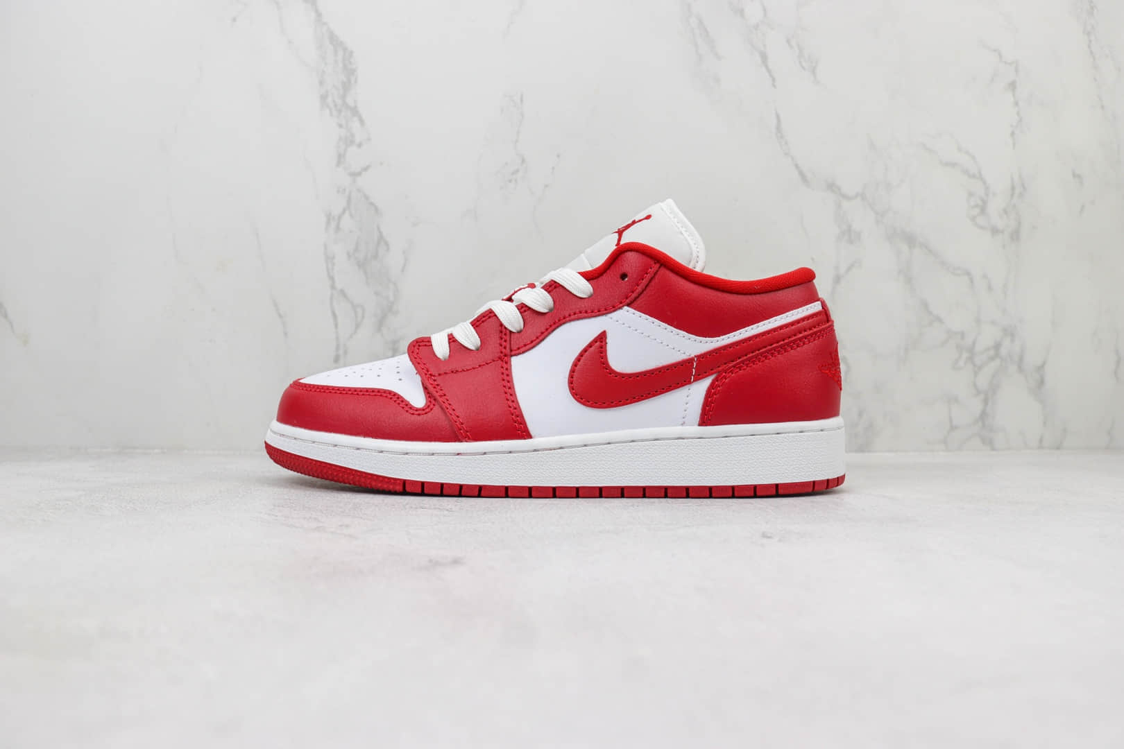 乔丹Air Jordan 1 Low “Gym Red”纯原版本低帮AJ1白红大学红板鞋 莆田AJ货源 (ID:100860) - 图片1