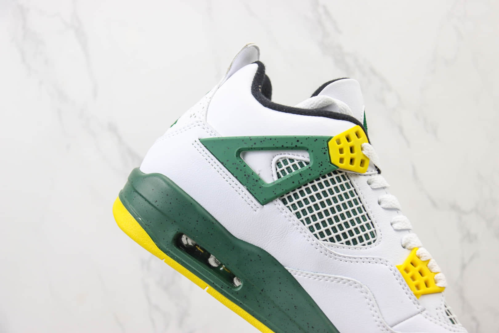 乔丹Air Jordan 4 Retro “Oregon Ducks Pit Crew”纯原版本俄勒冈大学AJ4大O白黄绿篮球鞋 莆田AJ货源 货号:311-377503