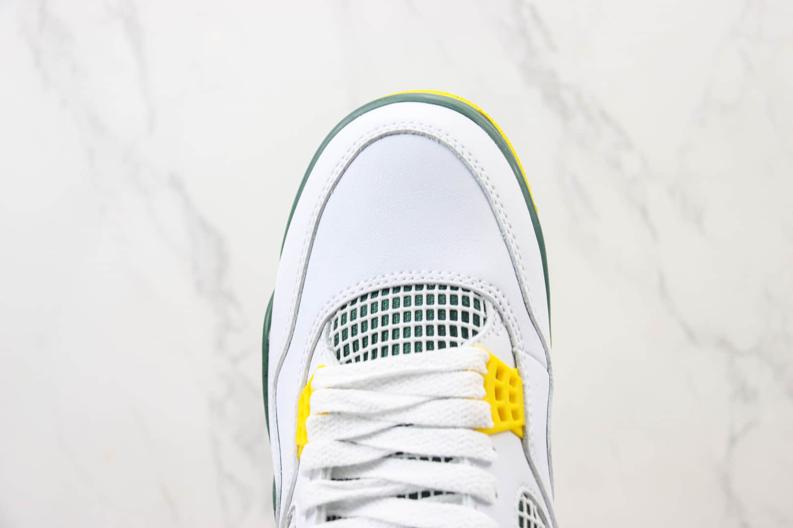 乔丹Air Jordan 4 Retro “Oregon Ducks Pit Crew”纯原版本俄勒冈大学AJ4大O白黄绿篮球鞋 莆田AJ货源 货号:311-377503