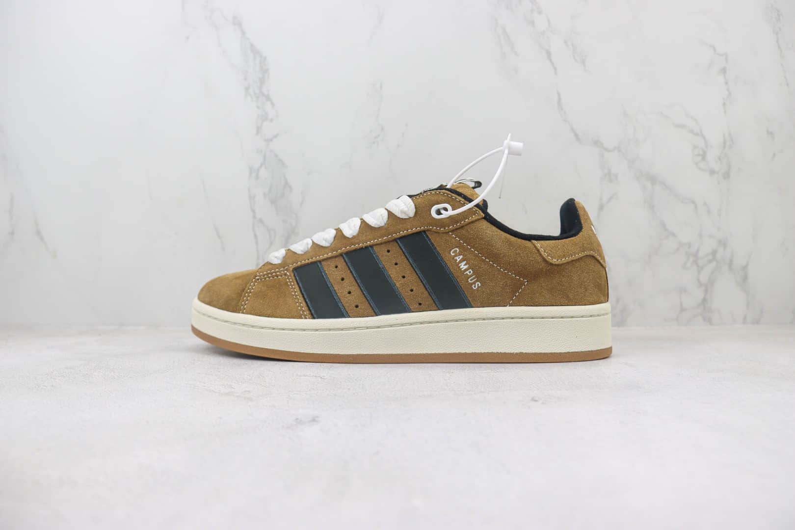 阿迪达斯adidas Originals Campus 00S纯原版本黑棕麂皮复古板鞋 莆田阿迪达斯货源 (ID:101507) - 图片1