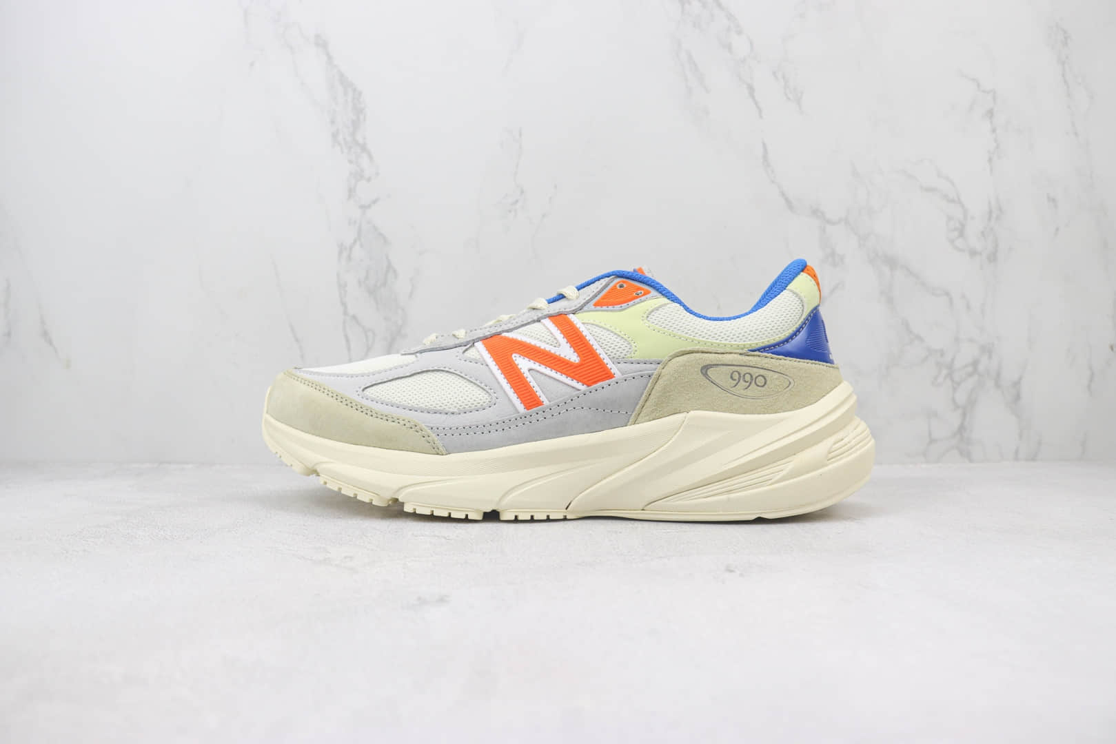 新百伦Kith X Madison Square Garden x New Balance 990V6纯原版本NB990V6尼克斯米灰蓝橙复古跑鞋 莆田新百伦货源 (ID:101681) - 图片1