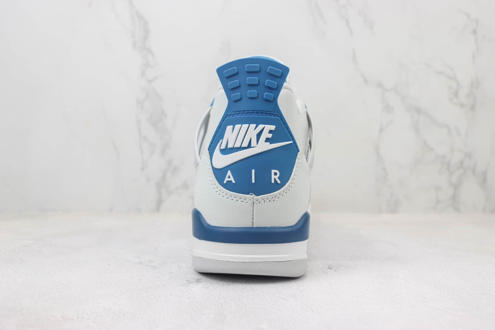 乔丹Air Jordan 4 “Military Blue”纯原版本元年AJ4白蓝灰篮球鞋 莆田复刻鞋货源 货号:FV5029-141