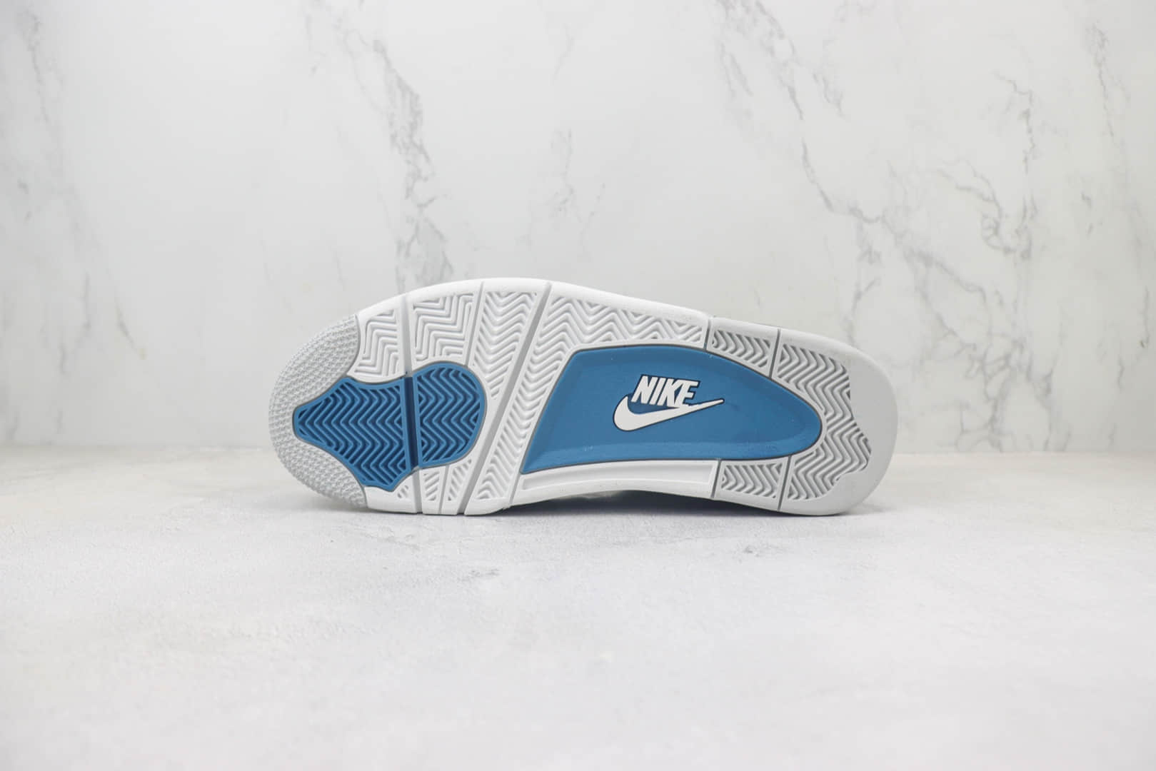 乔丹Air Jordan 4 “Military Blue”纯原版本元年AJ4白蓝灰篮球鞋 莆田复刻鞋货源 货号:FV5029-141