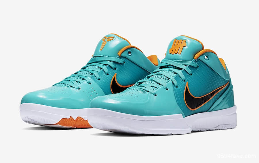 青色鞋面搭配芒果金黄细节！Undefeated x Nike Kobe 4 Protro“Spurs”即将发售！ (ID:10206) - 图片1