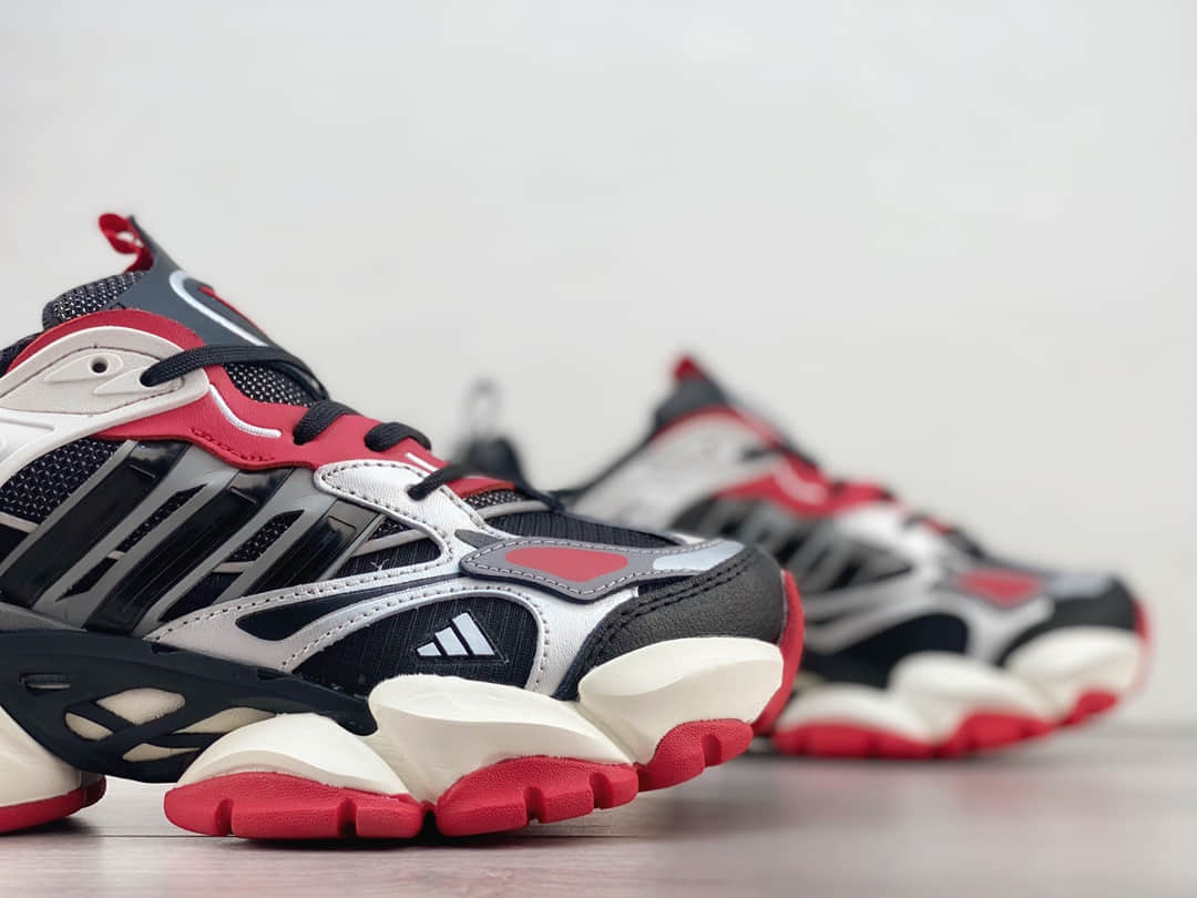 阿迪达斯adidas XLG Runner Deluxe纯原版本黑红色复古老爹鞋 莆田阿迪达斯代理 货号:IH0615
