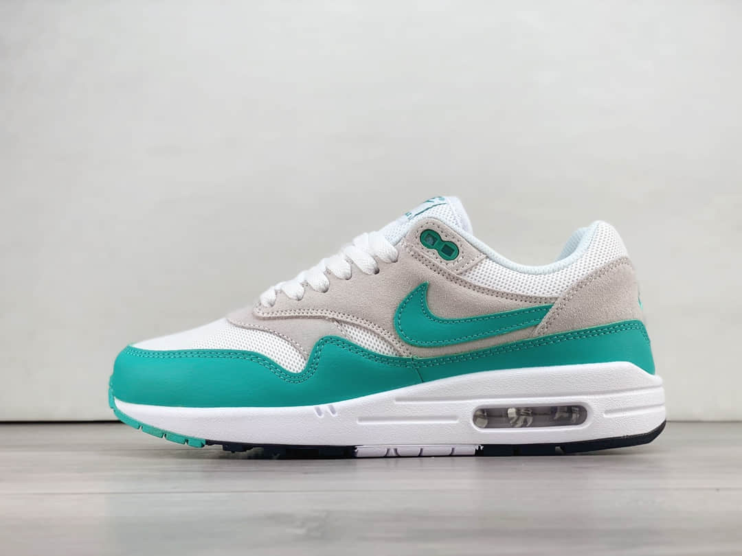 耐克Nike Air Max 1 PRM纯原版本Max 1白绿色半掌气垫跑鞋 莆田耐克工厂 (ID:102223) - 图片1