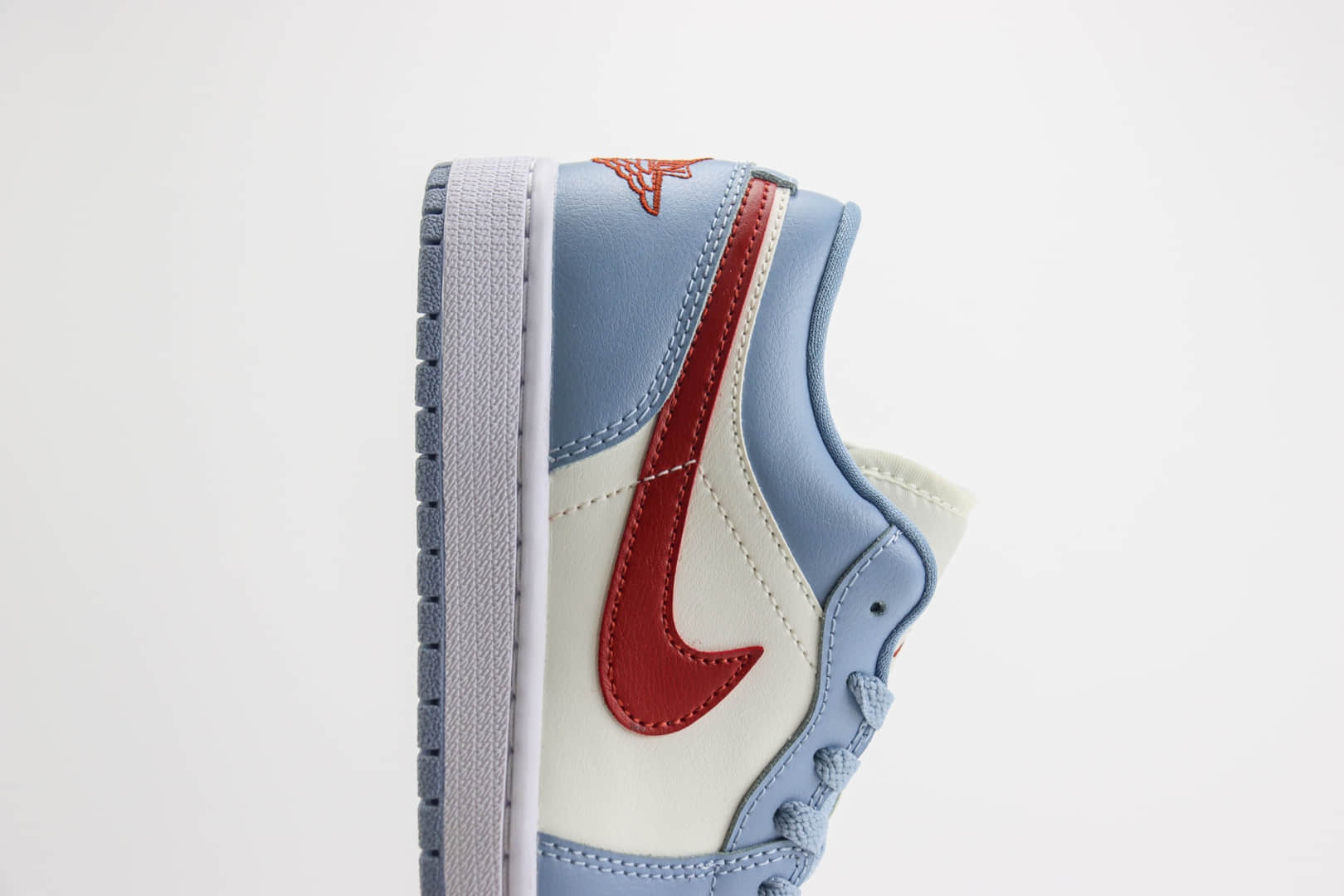 乔丹Air Jordan 1 Low纯原版本低帮AJ1浅蓝白沙丘红色板鞋篮球鞋 莆田AJ货源 货号:DC0774-164