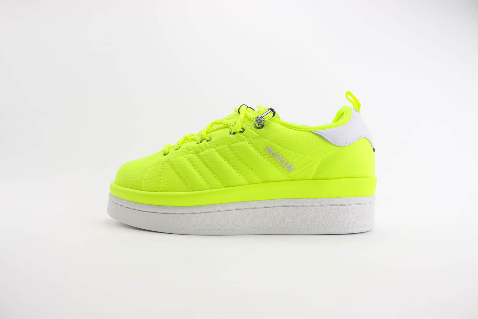 阿迪达斯Moncler x adidas originals Campus纯原版本蒙口联名荧光绿厚底增高板鞋 莆田阿迪达斯货源 (ID:102583) - 图片1