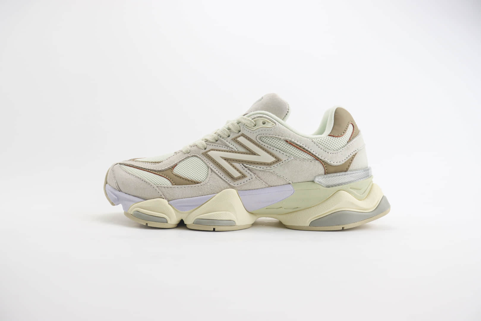 新百伦New Balance 9060纯原版本NB9060浅灰卡其复古慢跑鞋 莆田新百伦货源 (ID:102599) - 图片1