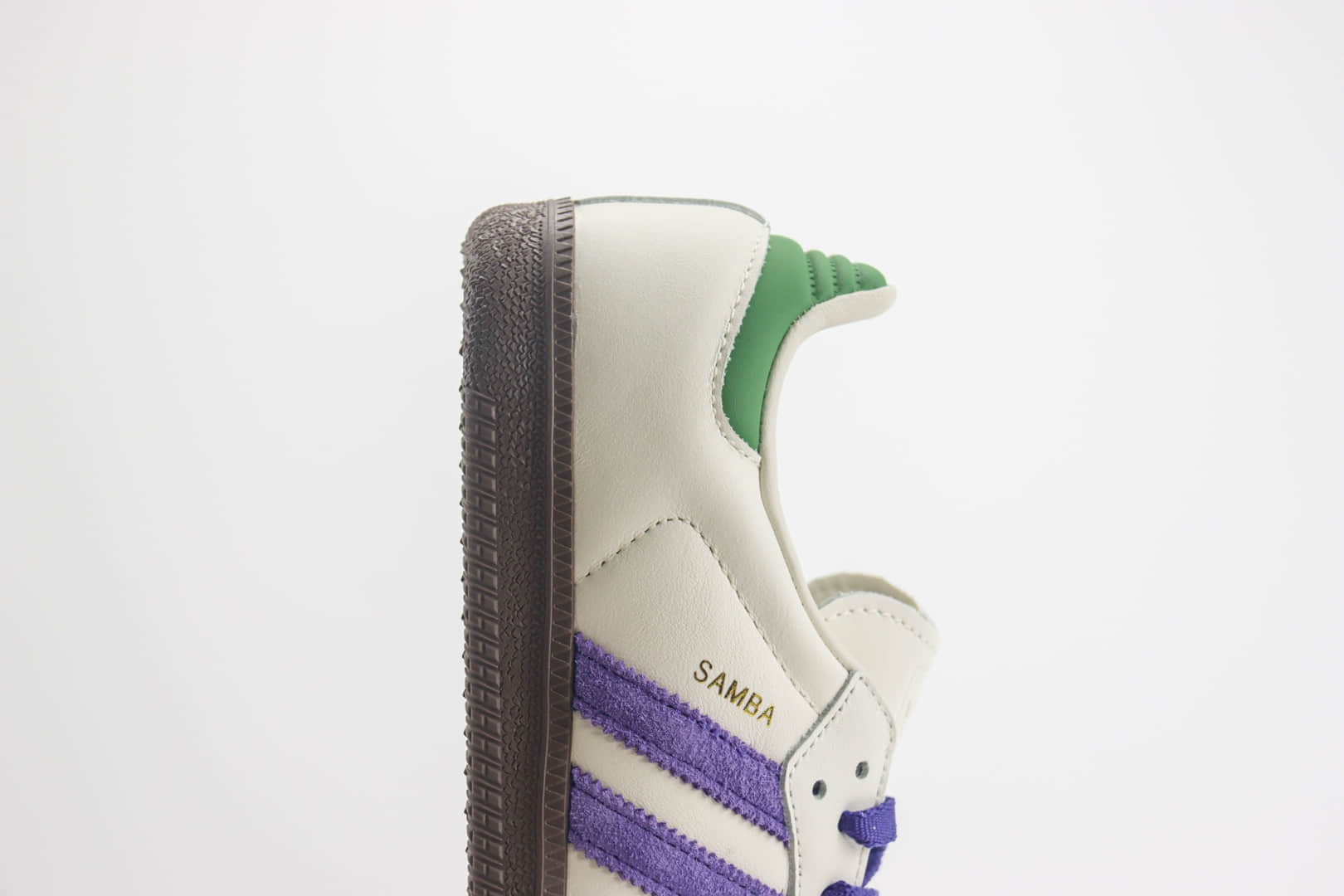 阿迪达斯adidas originals Samba OG纯原版本三叶草桑巴白紫绿德训鞋 莆田阿迪达斯货源 货号:ID8349