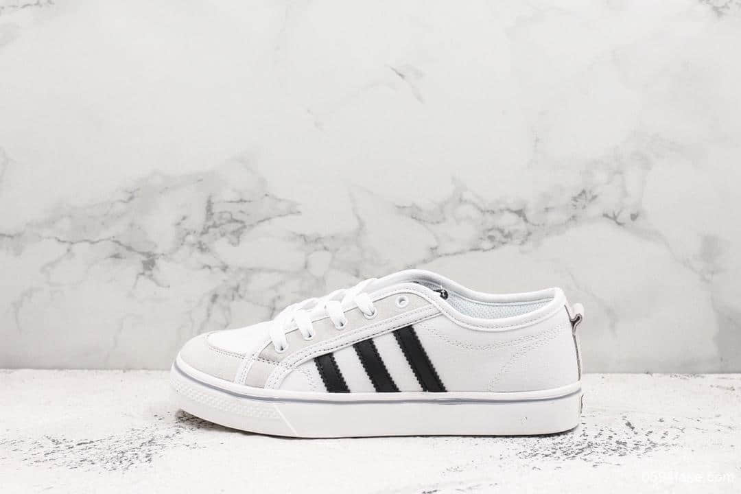 阿迪达斯Adidas Nizza公司级版本三叶草校园低帮休闲帆布板鞋吴亦凡同款 (ID:10276) - 图片1