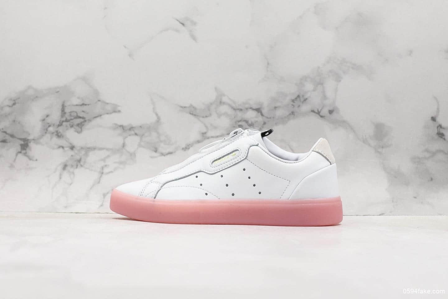 阿迪达斯Adidas Originals Sleek W公司级真标版本三叶草2019新款情侣款休闲板鞋Sleek拉链阿迪板鞋新配色上市杨幂同款 货号:EF0776