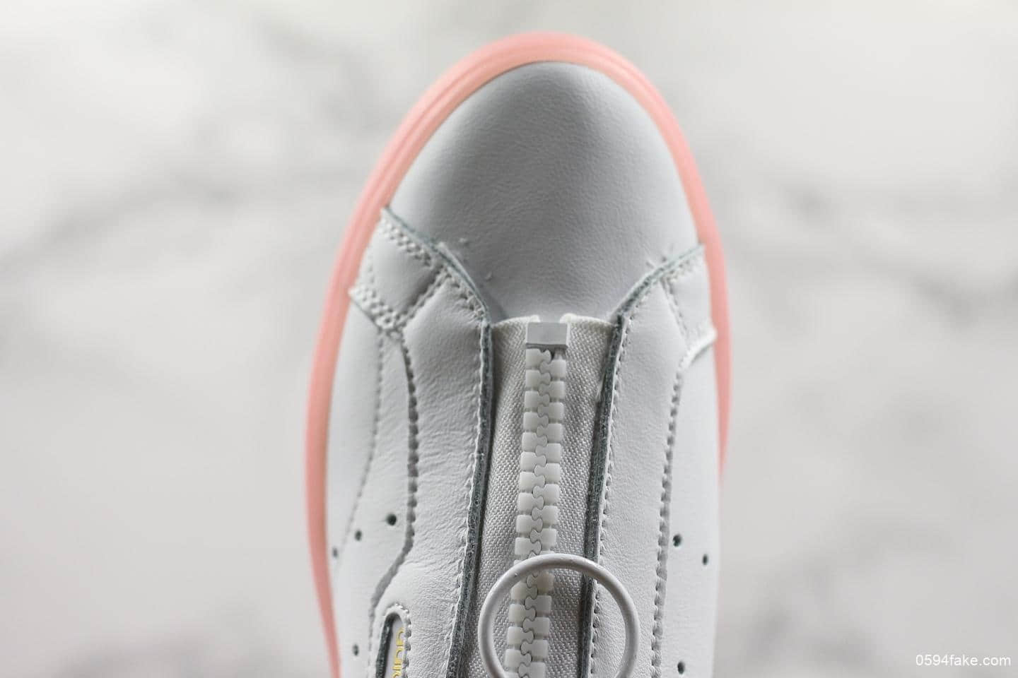 阿迪达斯Adidas Originals Sleek W公司级真标版本三叶草2019新款情侣款休闲板鞋Sleek拉链阿迪板鞋新配色上市杨幂同款 货号:EF0776