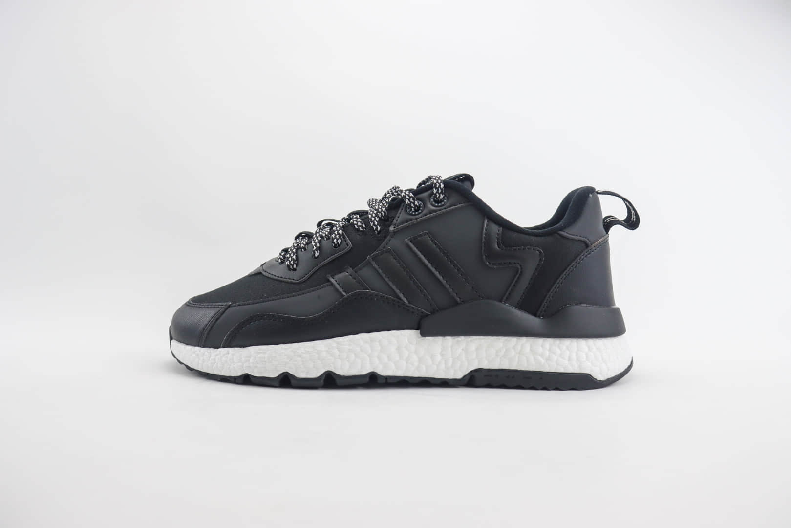 阿迪达斯adidas Nite Jogger纯原版本三叶草夜行者黑白爆米花跑鞋 莆田阿迪达斯工厂 (ID:103142) - 图片1