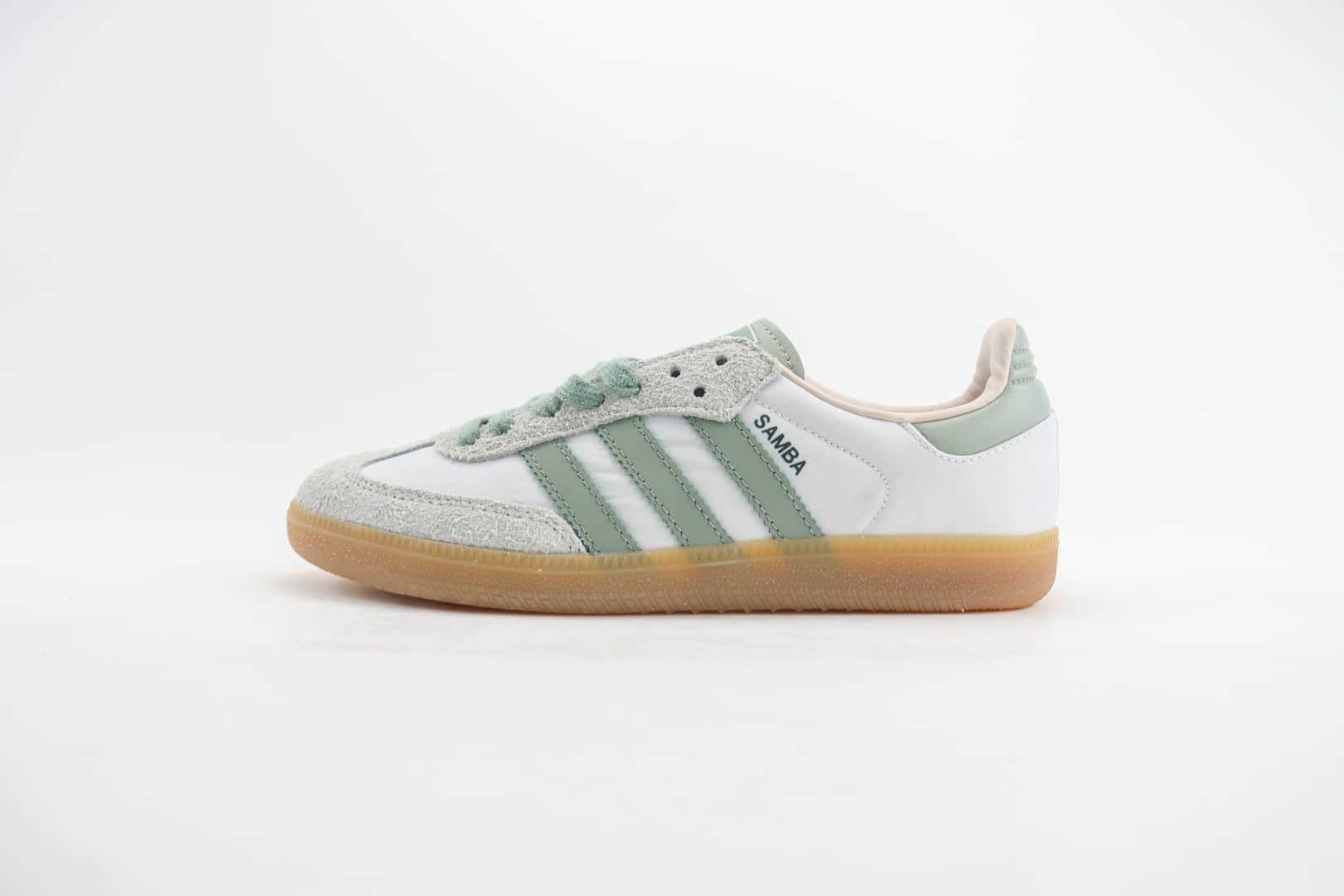 阿迪达斯adidas Samba OG纯原版本桑巴白绿色复古板鞋 莆田阿迪达斯货源 (ID:103225) - 图片1