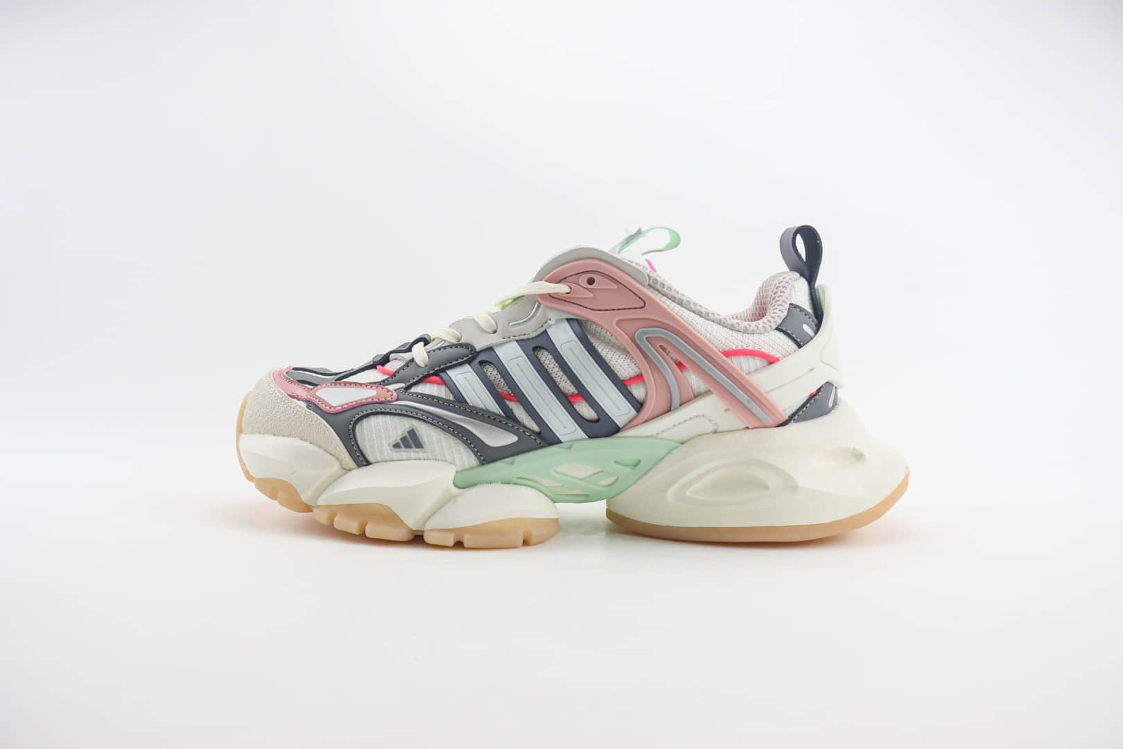 阿迪达斯adidas Vento XLG Runner Deluxe纯原版本跑步者白灰粉厚底老爹鞋 莆田复刻鞋货源 (ID:103233) - 图片1