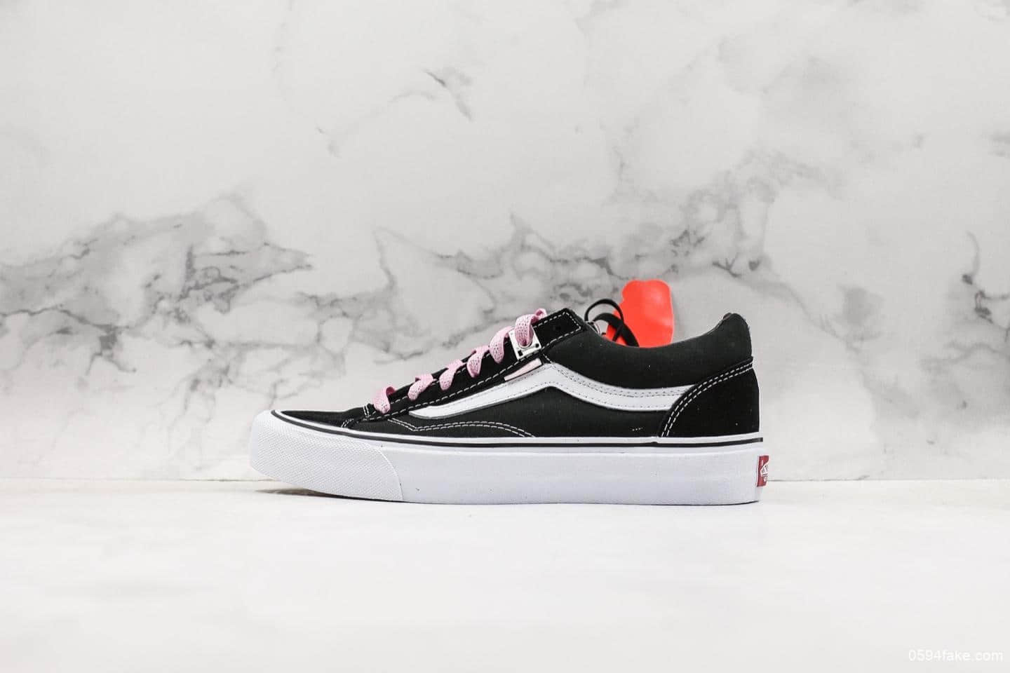 万斯Alyx x Vans Vault OG Sk8-Hi LX美式经典安纳海姆系列低帮硫化休闲运动板鞋AS黑白粉 (ID:10324) - 图片1
