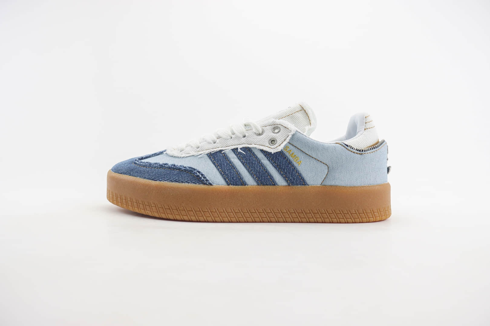 阿迪达斯Atmos x adidas Originals Sambae纯原版本桑巴拉链牛仔生胶厚底板鞋 莆田阿迪达斯货源 (ID:103649) - 图片1