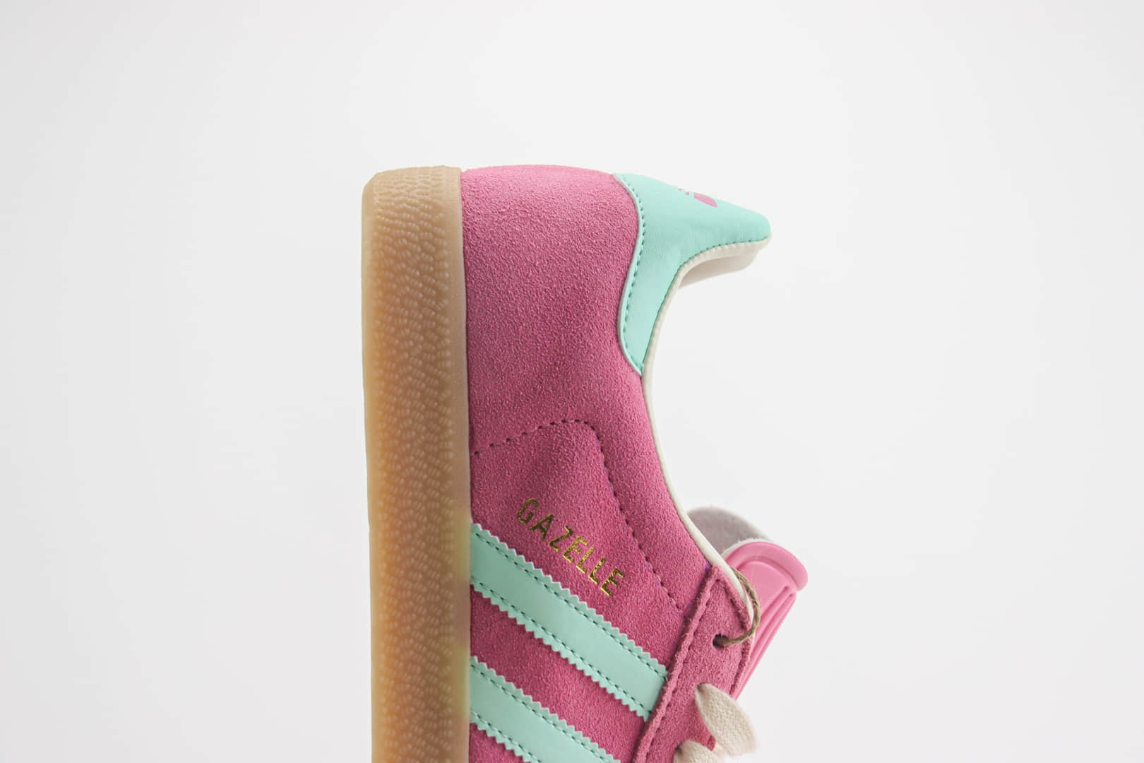 阿迪达斯adidas Originals Gazelle INdoor纯原版本三叶草粉蓝色麂皮板鞋 莆田阿迪达斯货源 货号:IH5015