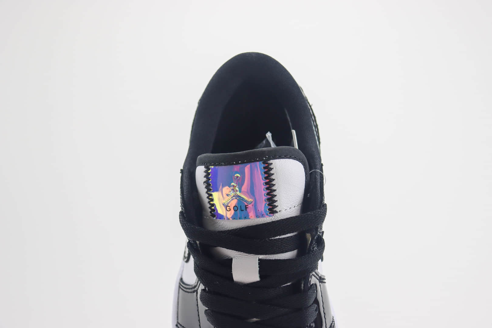 乔丹Air Jordan 1 Low Golf纯原版本高尔夫AJ1镭射漆皮黑白熊猫板鞋 莆田AJ货源 货号:FZ4159-100