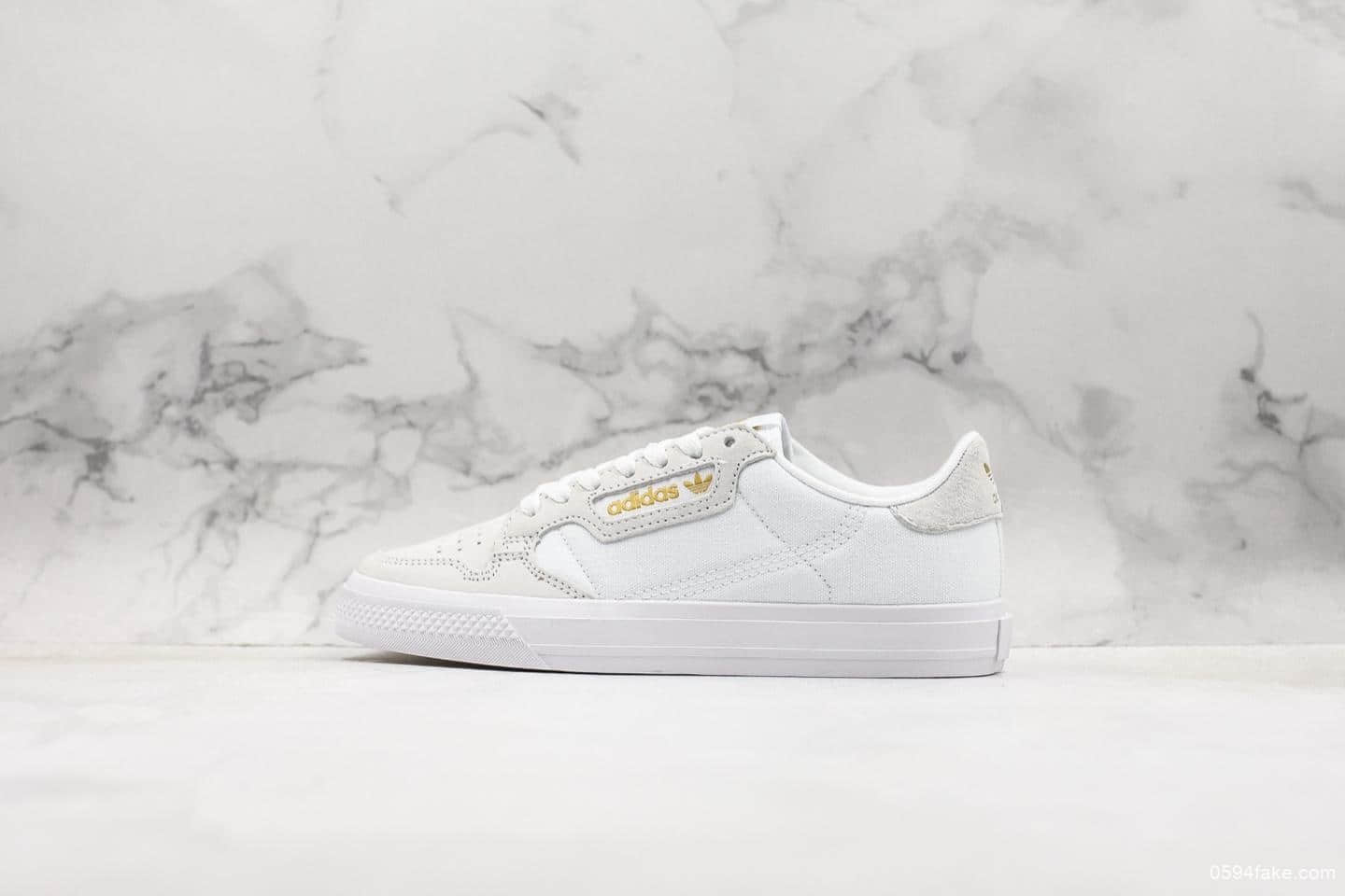 阿迪达斯Adidas Continental Vulc公司级版本开口笑系列二代校园潮鞋原材料中底材质采用进口猪八帆布材质欧斯莱组合乳胶鞋垫脚感柔软饱满舒适 (ID:10388) - 图片1