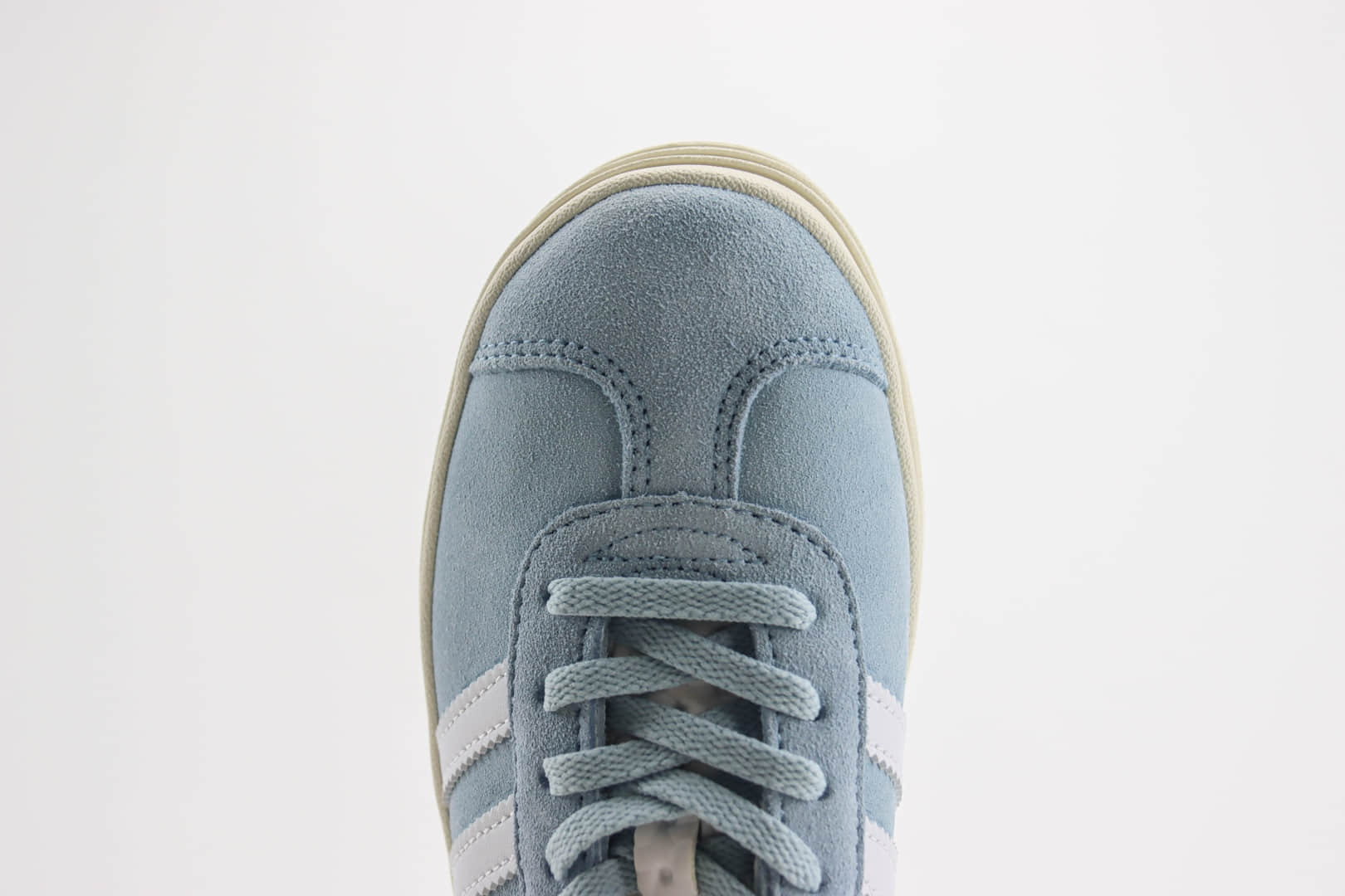 阿迪达斯adidas Originals Gazelle Bold W纯原版本湖水蓝三层厚底松糕增高板鞋 莆田复刻鞋货源 货号:ID6991