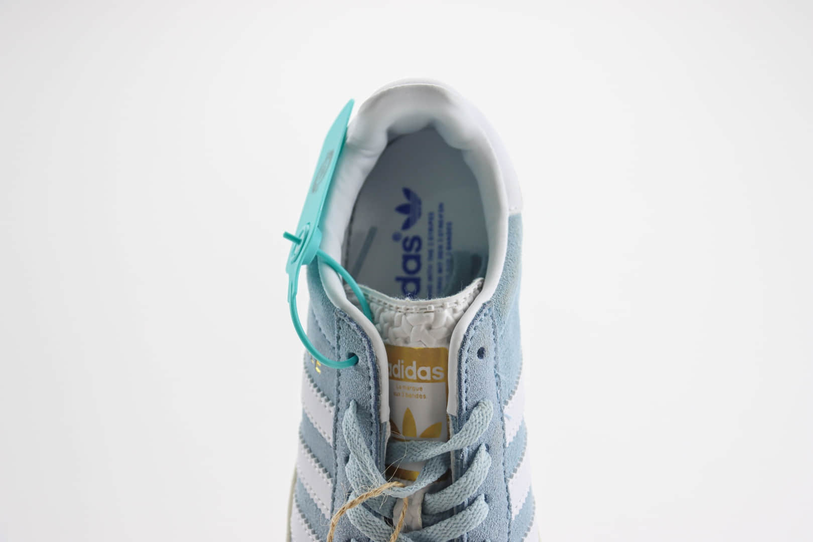 阿迪达斯adidas Originals Gazelle Bold W纯原版本湖水蓝三层厚底松糕增高板鞋 莆田复刻鞋货源 货号:ID6991