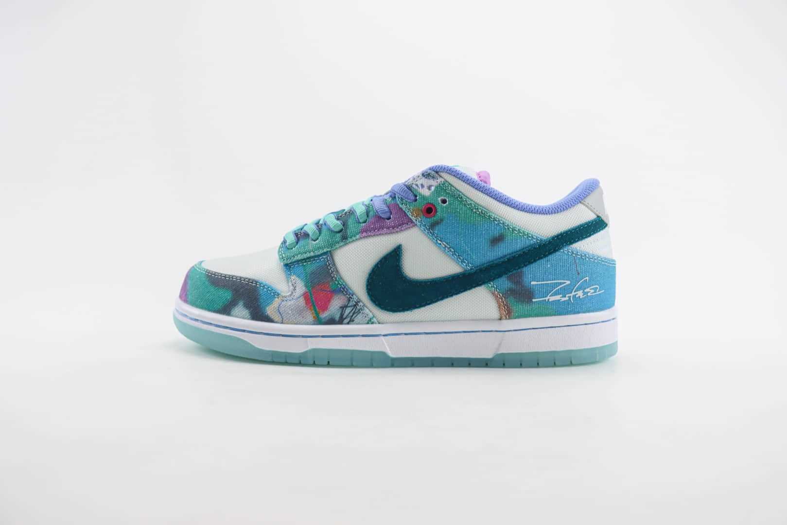 耐克Futura Laboratories x Nike SB Dunk Low纯原版本低帮SB Dunk白蓝扎染涂鸦板鞋 莆田耐克货源 (ID:104038) - 图片1