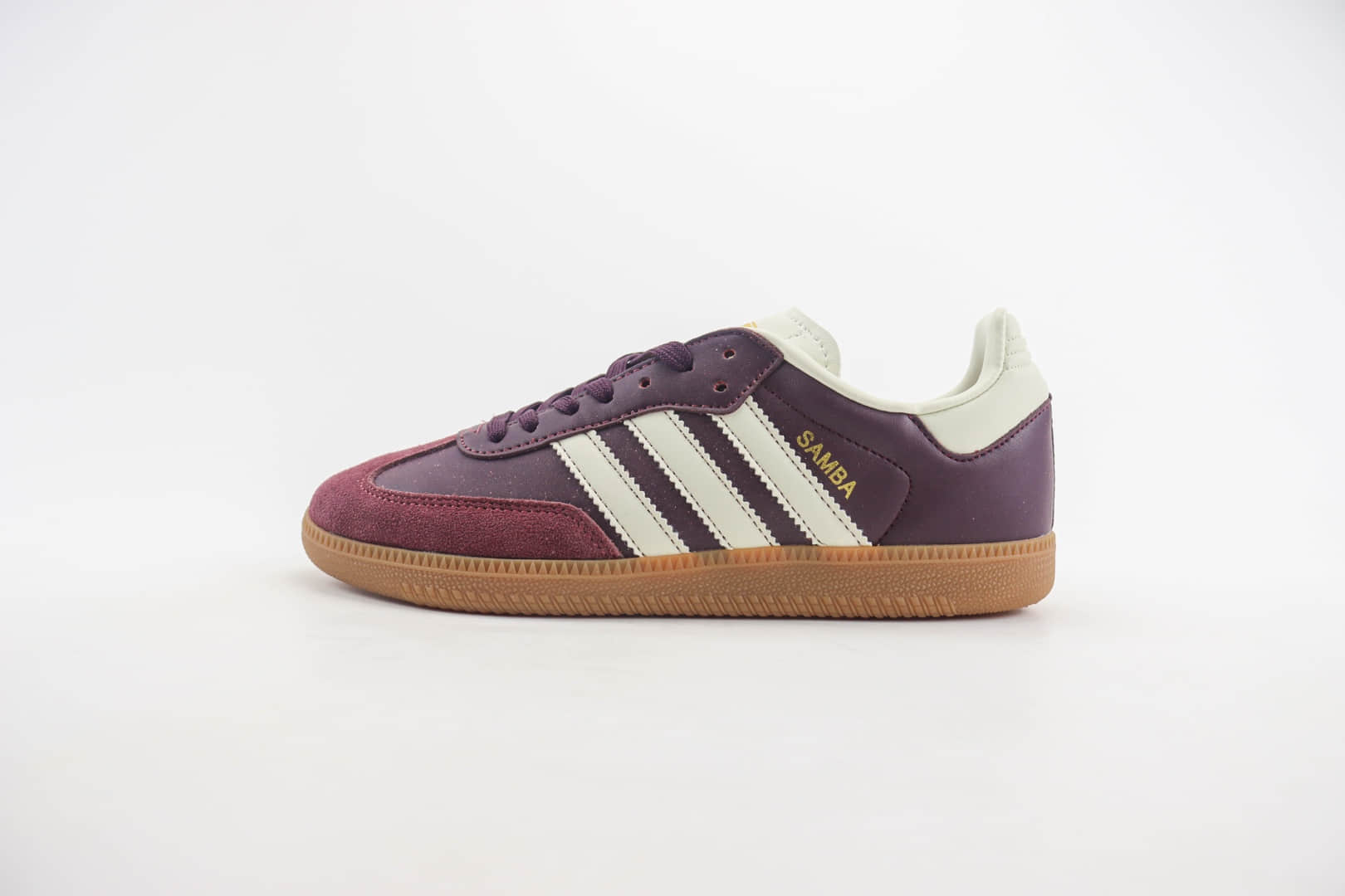 阿迪达斯adidas originals Samba纯原版本桑巴复古酒红板鞋 莆田阿迪达斯货源 (ID:104246) - 图片1