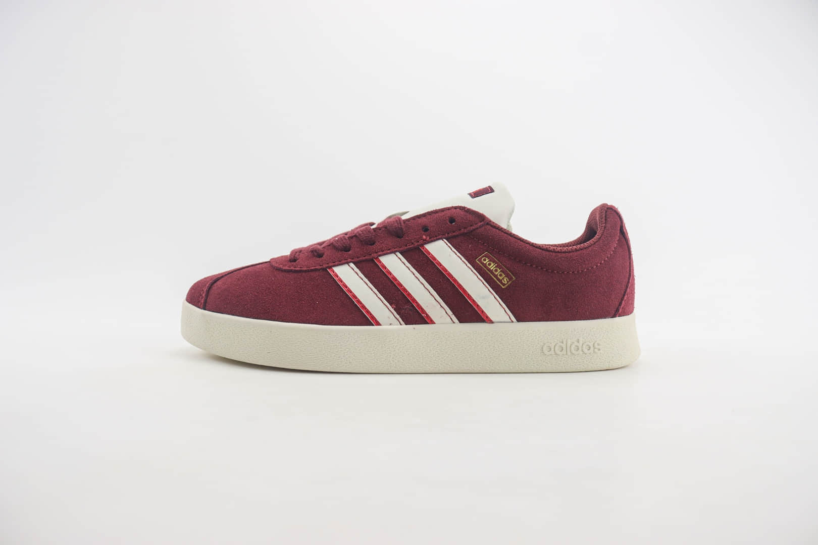 阿迪达斯adidas Neo VL Court 2.0纯原版本三叶草酒红白复古运动板鞋 莆田阿迪达斯货源 (ID:104294) - 图片1