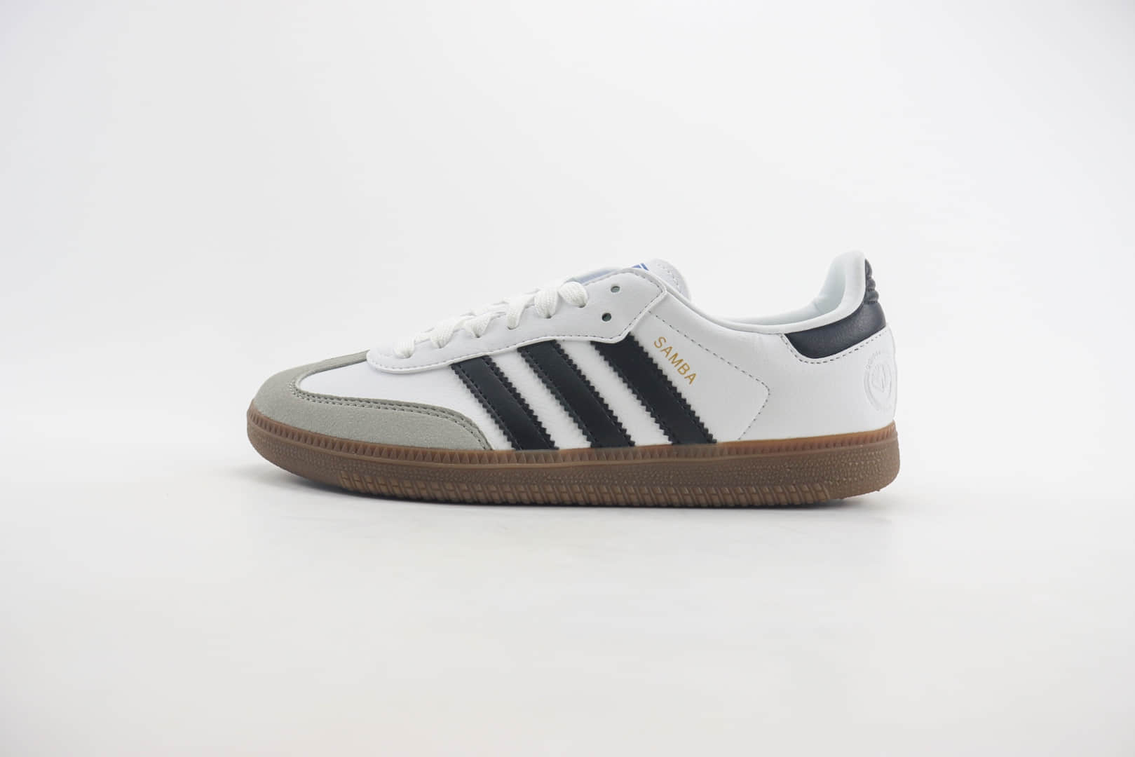 阿迪达斯adidas originals Samba OG纯原版本桑巴白灰黑生胶德训鞋 莆田阿迪达斯代理 货号:FW2427