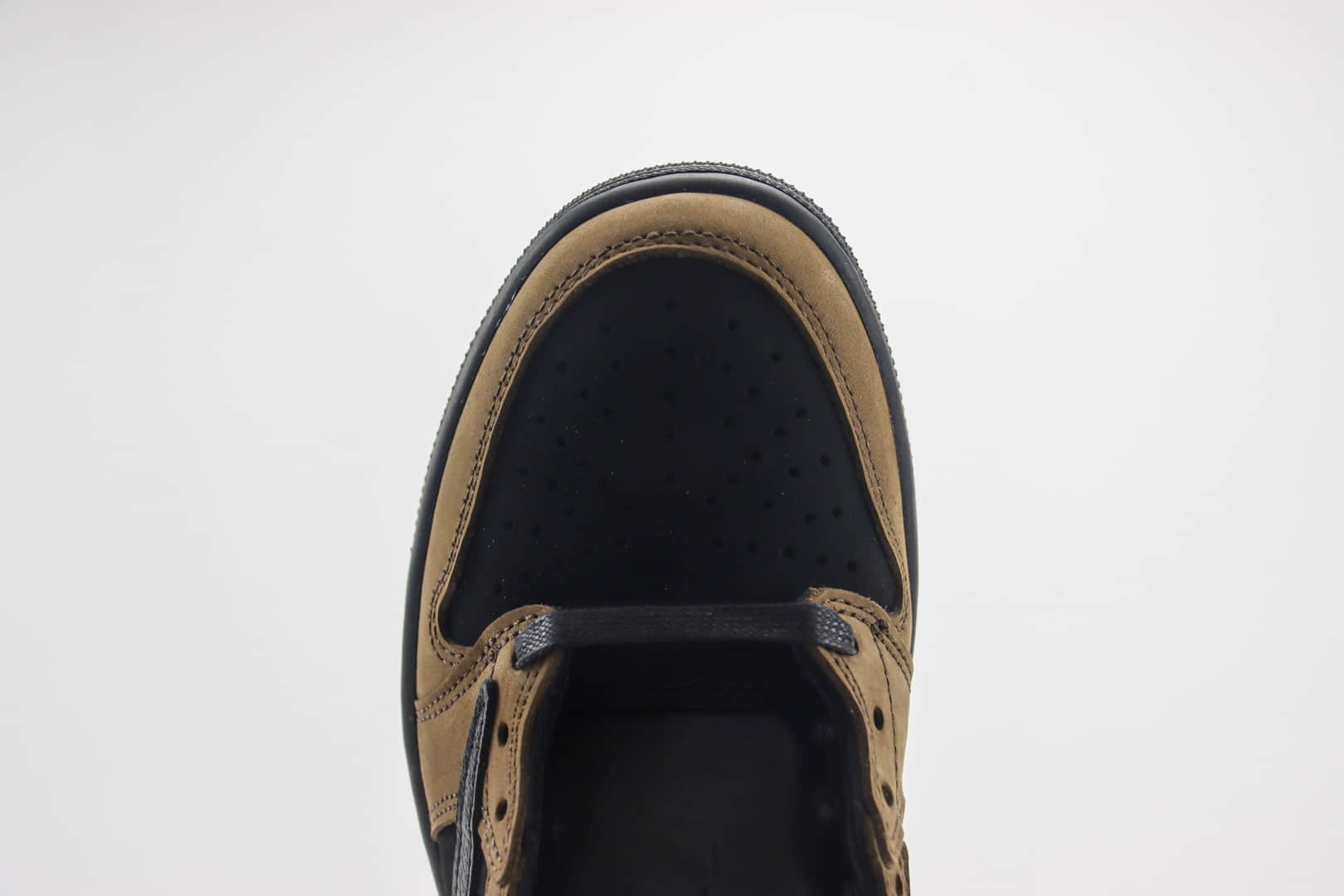 乔丹Travis Scott x Air Jordan 1 Low纯原版本低帮AJ1联名敏感内容黑棕倒钩板鞋 莆田AJ货源 货号:DM7866-202
