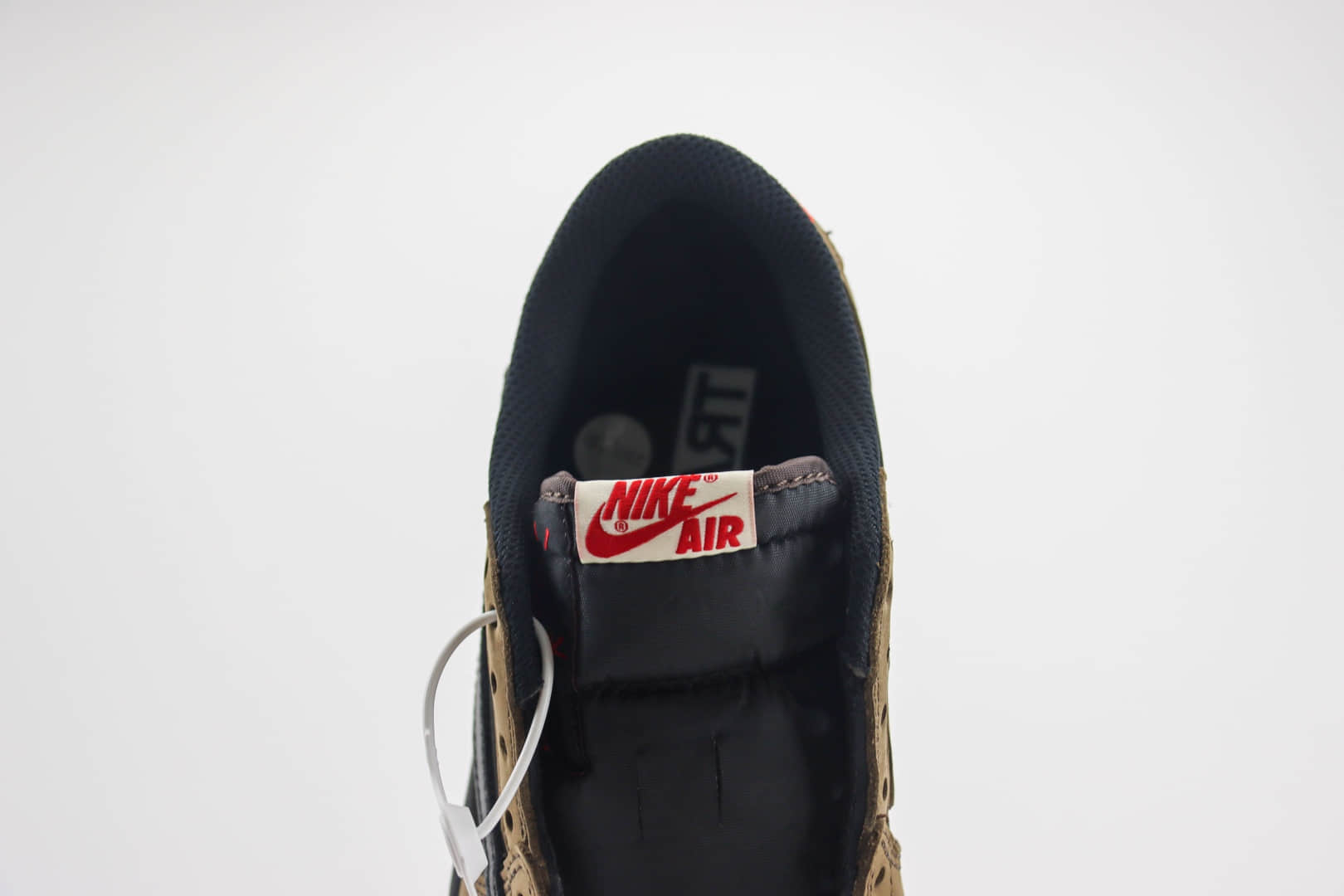 乔丹Travis Scott x Air Jordan 1 Low纯原版本低帮AJ1联名敏感内容黑棕倒钩板鞋 莆田AJ货源 货号:DM7866-202