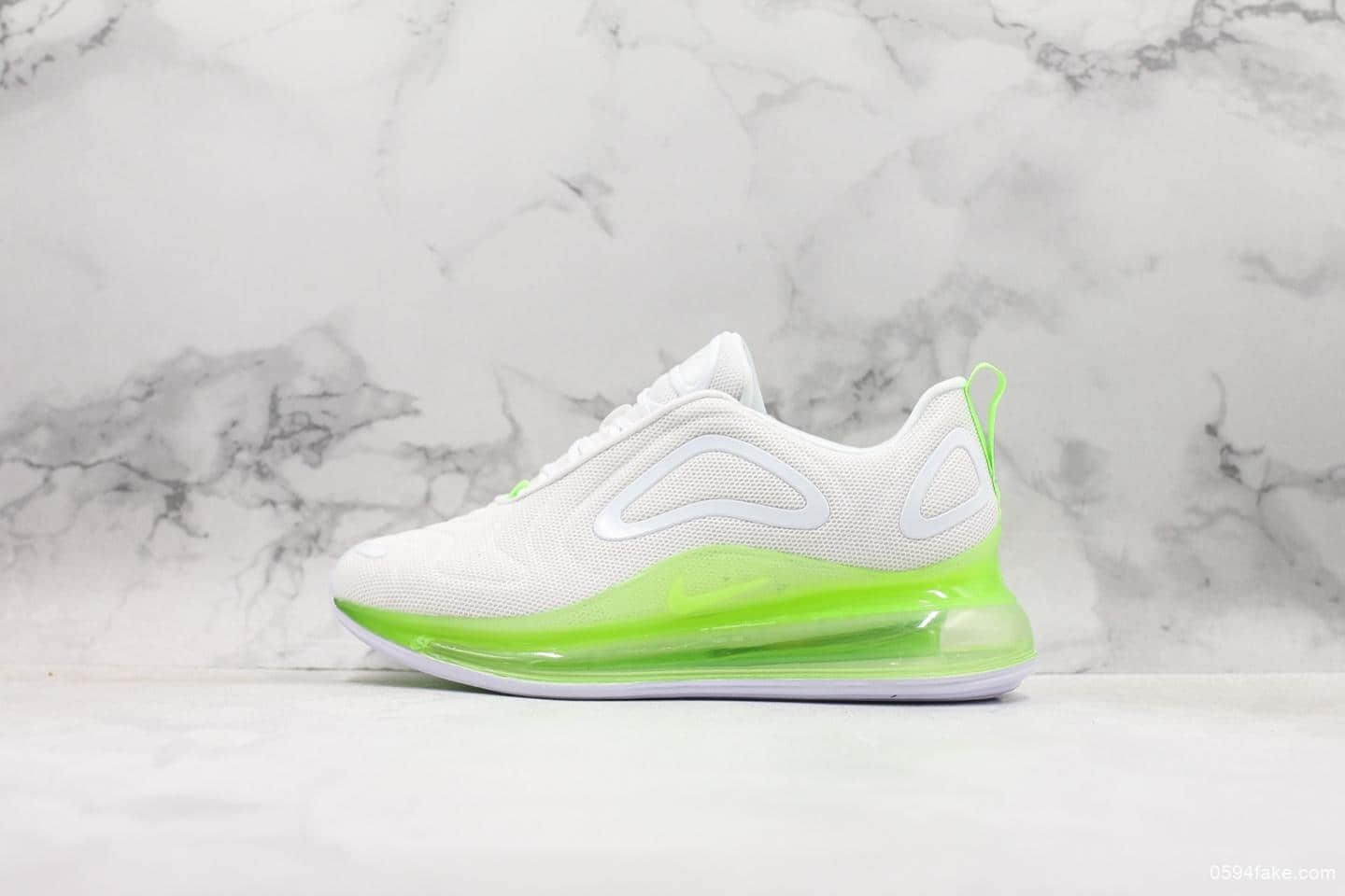 耐克Nike Air Max 720白荧光绿公司级版本独家首发官方全新释出全掌一体式设计真实气压客供原厂气垫大底 (ID:10465) - 图片1