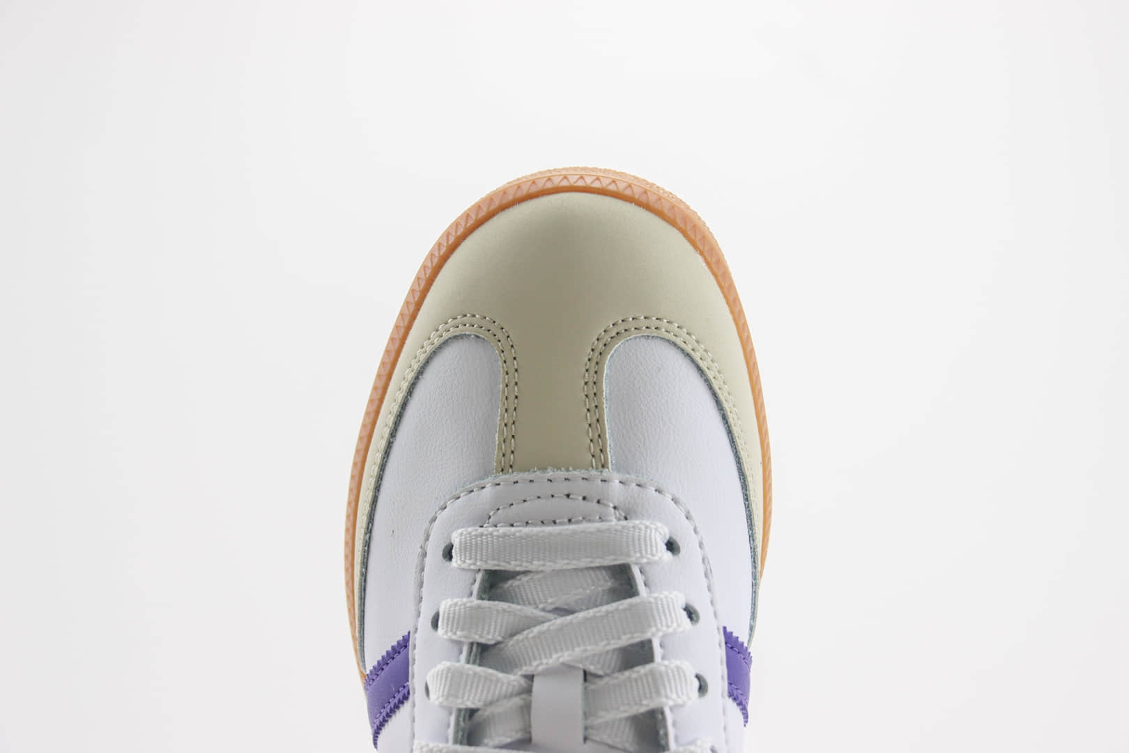阿迪达斯adidas original Samba OG纯原版本桑巴白紫色德训鞋 莆田阿迪达斯货源 货号：IF6514