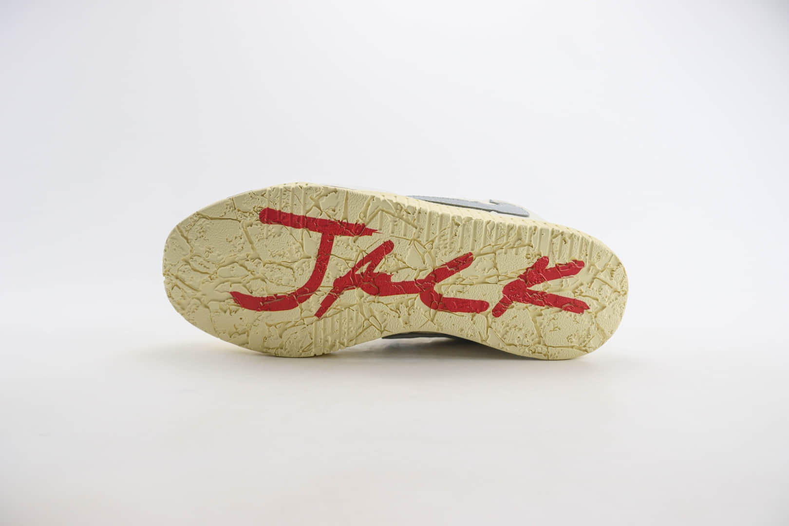 乔丹Travis Scott x Jordan Jumpman Cut The Check纯原版本敏感内容联名奶白灰倒钩复古篮球鞋 莆田AJ货源 货号：FZ8117-003