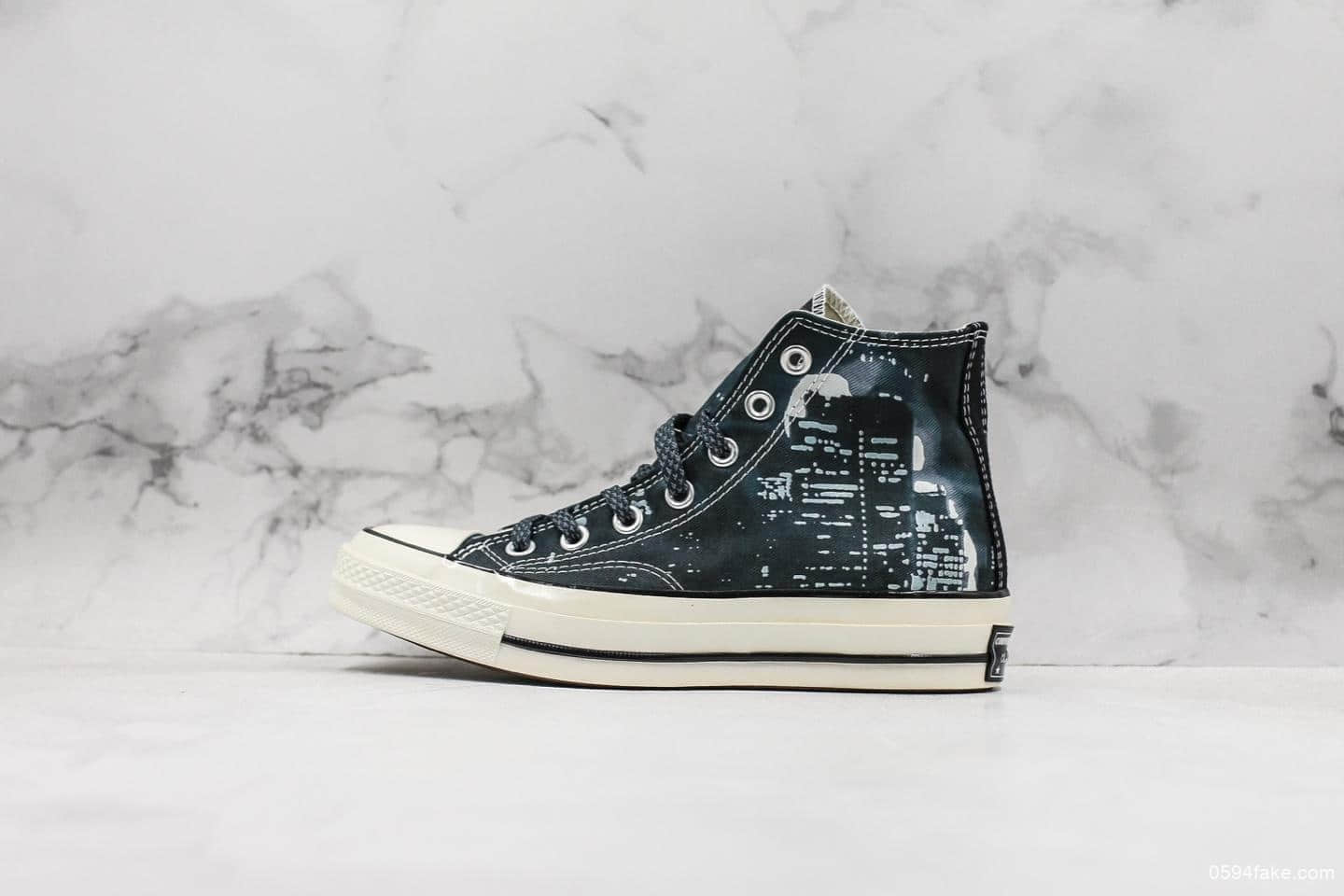 匡威Converse Chuck 1970s上海地标配色真标硫化蓝底原标原盒模压三星标LOGO正确PU硅蓝中底 (ID:10497) - 图片1