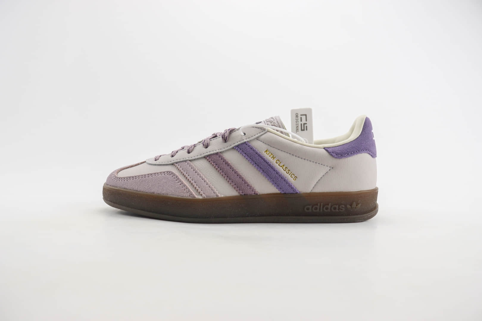 阿迪达斯Kith x adidas Original Gazelle Indoor Trainers纯原版本三叶草Kith联名芋泥灰紫德训鞋 莆田阿迪达斯货源 (ID:105083) - 图片1