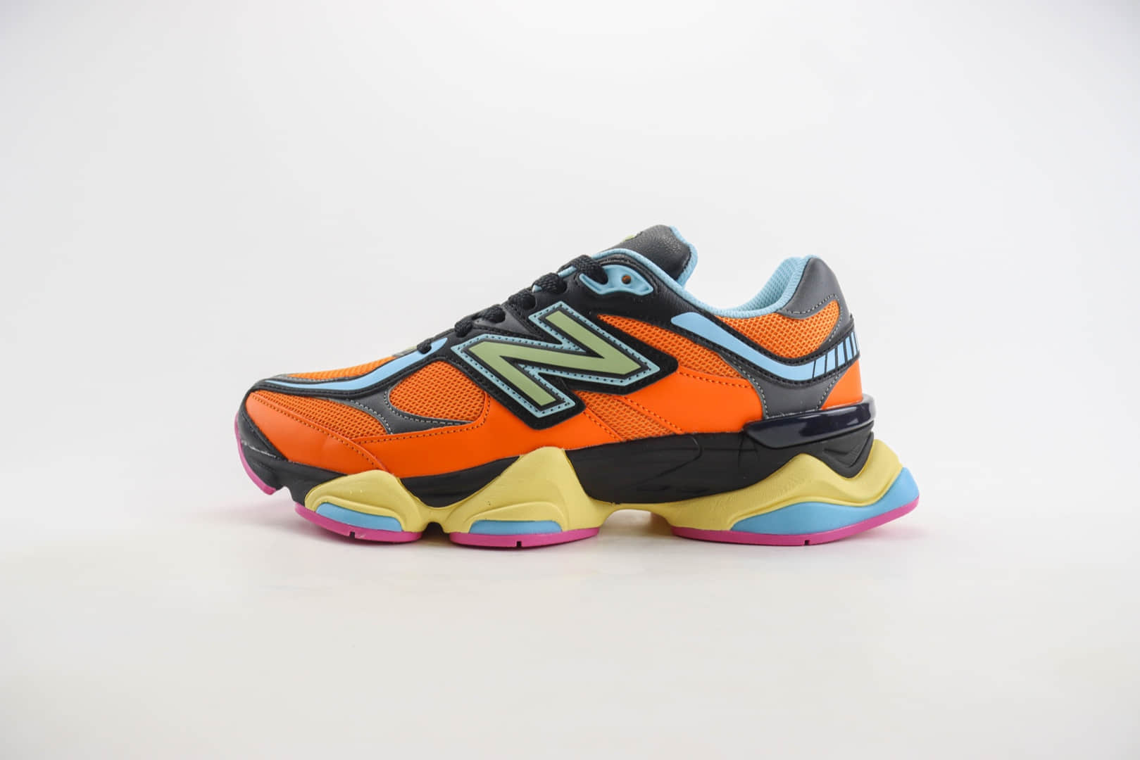 新百伦New Balance 9060纯原版本黑蓝橙NB9060复古慢跑鞋 莆田新百伦货源 (ID:105801) - 图片1
