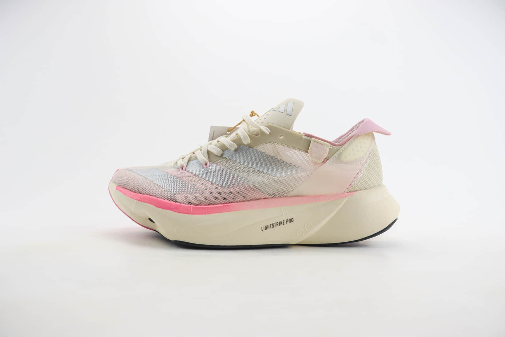 阿迪达斯adidas Adizero Adios Pro 3纯原版本粉白竞速跑鞋 莆田复刻鞋货源 货号:IG6440