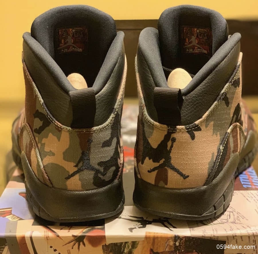Air Jordan 10“Camo”更多细节图释出!真的绝了! 货号:310805-201