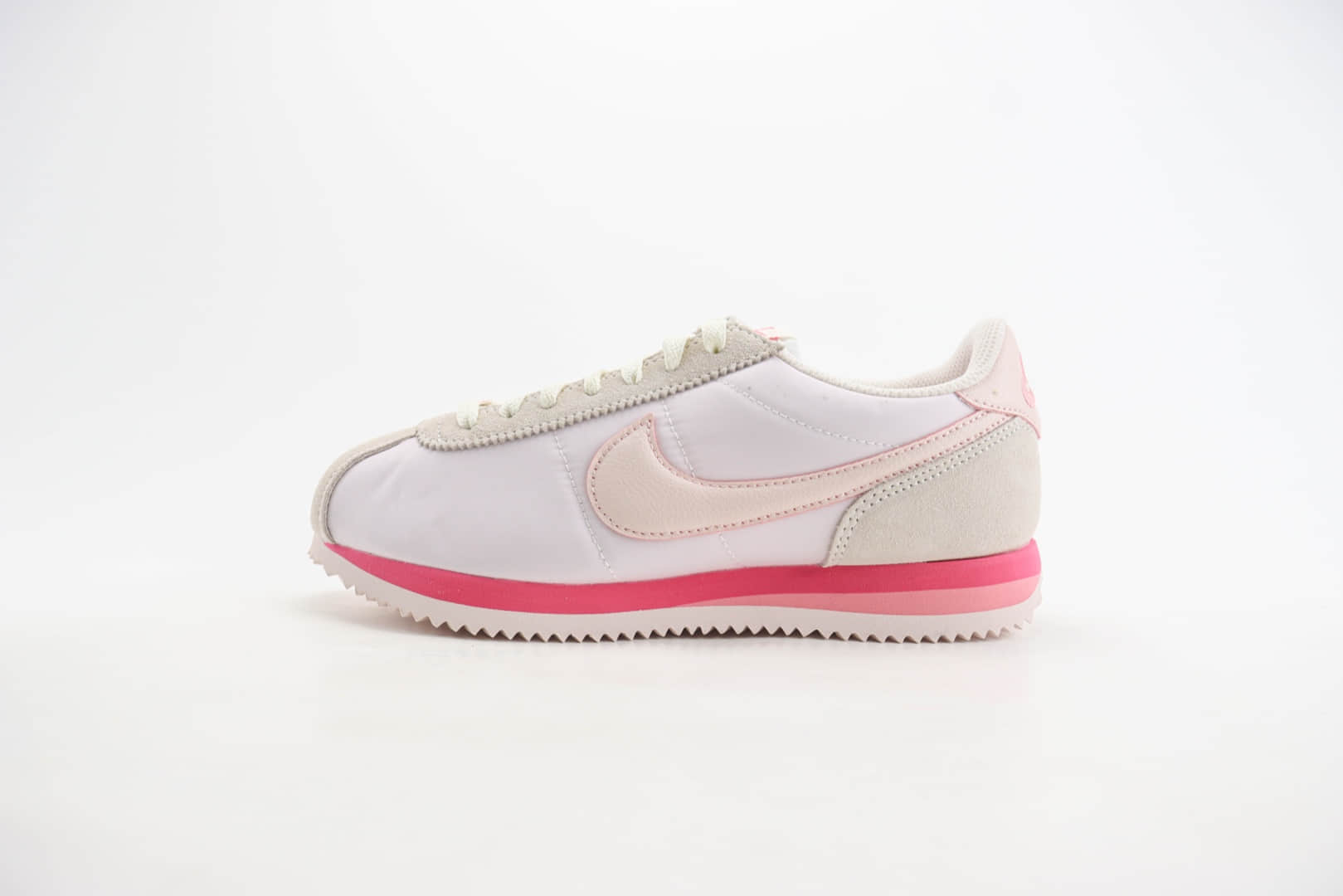 耐克Nike Classic Cortez Leather纯原版本阿甘系列白灰粉复古初代慢跑鞋 莆田耐克货源 货号:HF6410-666