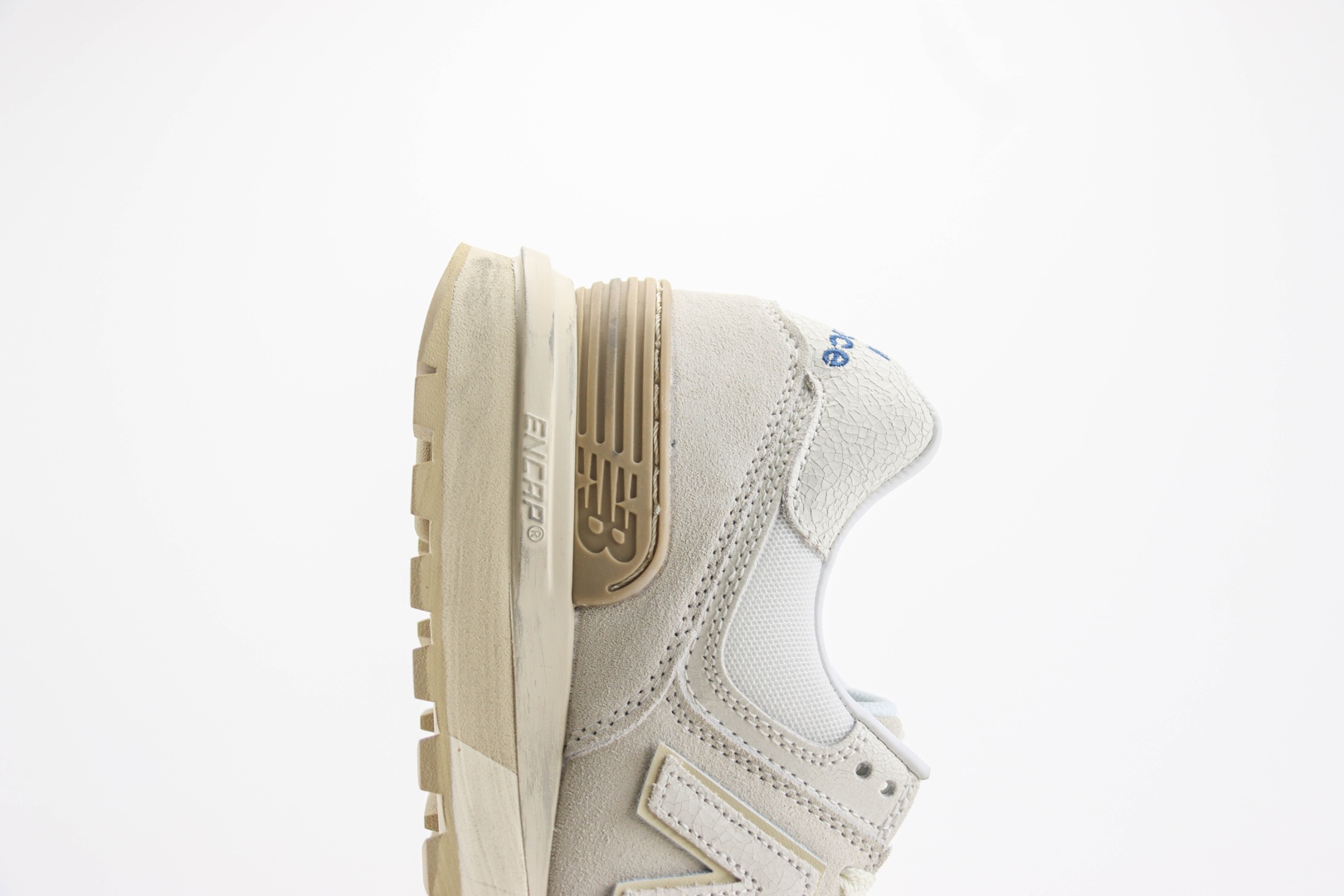 新百伦New Balance 574纯原版本NB574白灰色做旧脏脏鞋 莆田复刻鞋货源 货号:U574LGRS